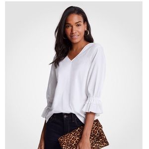 Ann Taylor White 3/4 sleeve, size M